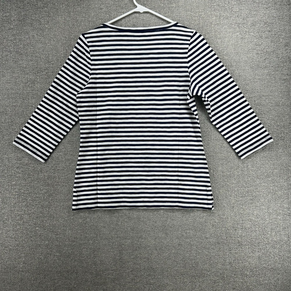 Tommy Bahama Breton Stripe Relax Top Women Size Small Blue White Summer NEW - Picture 2 of 9